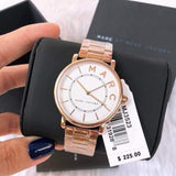 Buy Shop Marc Jacobs Roxy White Dial Rose Gold Steel Strap Watch for Women - MJ3523 USA Online