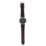 Buy Shop Emporio Armani Kappa Quartz Black Dial Brown Leather Strap Watch For Men - AR11153 USA Online