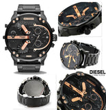 Buy Shop Diesel Big Daddy Chronograph Black Dial Black Steel Strap Watch For Men - DZ7312 USA Online