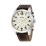 Buy Shop Fossil Pilot Chronograph White Dial Brown Leather Strap Watch for Men - FS5146 USA Online