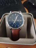 Buy Shop Fossil Neutra Chronograph Blue Dial Brown Leather Strap Watch for Men - FS5791 USA Online
