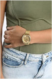 Buy Shop Guess Tri Glitz Quartz Diamonds Gold Dial Gold Mesh Bracelet Watch For Women - W1142L2 USA Online