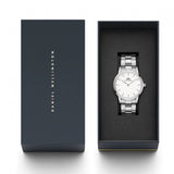 Buy Shop Daniel Wellington Iconic Link White Dial Silver Steel Strap Watch for Women - DW00100203 USA Online