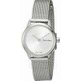 Buy Shop Calvin Klein Minimal White Dial Silver Mesh Bracelet Watch for Women - K3M231Y6 USA Online