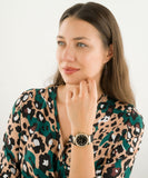 Buy Shop Michael Kors Mini Lennox Quartz Black Dial Black Silicone Strap Watch For Women - MK7281 USA Online