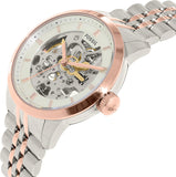 Buy Shop Fossil Townsman Automatic Skeleton White Dial Two Tone Steel Strap Watch for Men - ME3075 USA Online