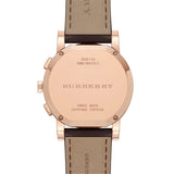 Burberry The City Grey Dial Brown Leather Strap Unisex Watch - BU9755