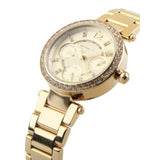 Buy Shop Michael Kors Parker White Dial Gold Steel Strap Watch for Women - MK6056 USA Online