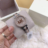 Buy Shop Michael Kors Sofie Crystals Glitz Rose Gold Dial Two Tone Steel Strap Watch For Women - MK4446 USA Online