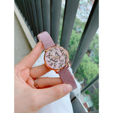 Buy Shop Guess Mariposa Pink Dial Pink Leather Strap Watch for Women - GW0008L2 USA Online