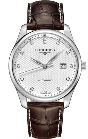 Longines Master Collection Automatic 40mm White Dial Brown Leather Strap Watch for Men - L2.793.4.77.3