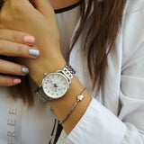 Buy Shop Fossil Tailor Silver Dial Silver Steel Strap Watch for Women - ES3712 USA Online
