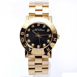 Buy Shop Marc Jacobs Amy Glitz Black Dial Gold Steel Strap Watch for Women - MBM3334 USA Online