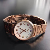 Buy Shop Marc Jacobs Baker Dexter White Dial Rose Gold Steel Strap Watch for Women - MBM3443 USA Online