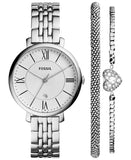 Buy Shop Fossil Jacqueline White Dial Silver Steel Strap Watch for Women - ES3698 USA Online