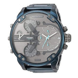 Buy Shop Diesel Daddy 2.0 Chronograph Grey Dial Blue Steel Strap Watch For Men - DZ7414 USA Online