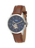 Buy Shop Fossil Townsman Automatic Blue Dial Brown Leather Strap Watch for Men - ME3110 USA Online