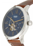 Buy Shop Fossil Townsman Automatic Blue Dial Brown Leather Strap Watch for Men - ME3110 USA Online