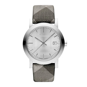 Buy Shop Burberry The City Silver Dial Multicolored Leather Strap Watch for Women - BU1873 USA Online