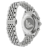 Buy Shop Emporio Armani Franco Black Dial Silver Steel Strap Watch For Men - AR0373 USA Online