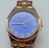 Buy Shop Marc Jacobs Henry Blue Dial Rose Gold Steel Strap Watch for Women - MBM3213 USA Online