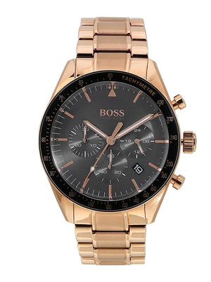 Buy Shop Hugo Boss Trophy Grey Dial Rose Gold Steel Strap Watch for Men - 1513632 USA Online