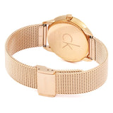 Buy Shop Calvin Klein Minimal White Dial Rose Gold Mesh Bracelet Watch for Women - K3M22626 USA Online