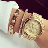 Buy Shop Michael Kors Blair Gold Dial Gold Steel Strap Watch for Women - MK5639 USA Online