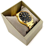Buy Shop Guess Hendrix Multifunction Black Dial Gold Steel Strap Watch for Men - W1309G2 USA Online