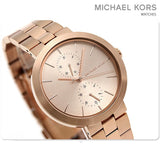 Buy Shop Michael Kors Garner Quartz Rose Gold Dial Rose Gold Steel Strap Watch For Women - MK6409 USA Online