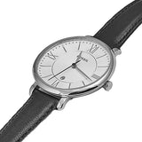 Buy Shop Fossil Jacqueline Quartz White Dial Black Leather Strap Watch for Women - ES3972 USA Online