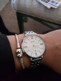 Buy Shop Fossil Jacqueline White Dial Silver Steel Strap Watch for Women - ES3433 USA Online