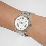 Buy Shop Fossil Cecile Multifunction Silver Dial Silver Steel Strap Watch for Women - AM4509 USA Online