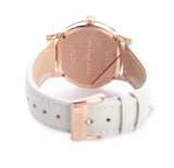 Burberry The City Diamonds White Dial White Leather Strap Watch for Women - BU9130