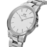 Buy Shop Daniel Wellington Iconic Link White Dial Silver Steel Strap Watch for Women - DW00100203 USA Online