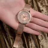 Buy Shop Guess Soiree Diamonds Rose Gold Dial Rose Gold Mesh Bracelet Watch for Women - GW0402L3 USA Online
