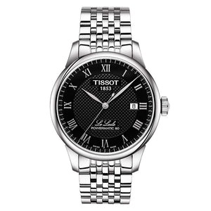 Buy Shop Tissot Le Locle Automatic Black Dial Silver Steel Strap Watch For Men - T41.1.483.53 USA Online