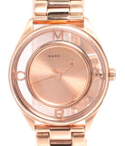 Buy Shop Marc Jacobs Tether Transparent Rose Gold Dial Rose Gold Steel Strap Watch for Women - MBM3414 USA Online