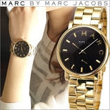 Buy Shop Marc Jacobs Baker Black Dial Gold Steel Strap Watch for Women - MBM3355 USA Online