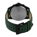 Armani Exchange Banks Chronograph Green Dial Green Leather Strap Watch For Men - AX1725