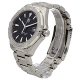 Buy Shop Tag Heuer Aquaracer Quartz Black Dial Silver Steel Strap Watch for Men - WAY1110.BA0928 USA Online