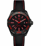 Buy Shop Tag Heuer Aquaracer Caliber 5 Black Dial Black Nylon Strap Watch for Men - WAY208A.FC6381 USA Online