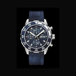 Buy Shop IWC Aquatimer Chronograph Blue Dial Blue Rubber Strap Watch for Men - IW376711 USA Online