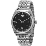 Buy Shop Emporio Armani Classic Analog Black Dial Silver Steel Strap Watch For Men - AR0369 USA Online