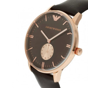 Buy Shop Emporio Armani Classic Brown Dial Brown Leather Strap Watch For Men - AR0383 USA Online