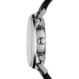 Buy Shop Emporio Armani Gianni White Dial Black Leather Strap Watch For Men - AR0385 USA Online