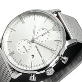 Buy Shop Emporio Armani Classic Chronograph Quartz Silver Dial Silver Mesh Bracelet Watch For Men - AR0390 USA Online