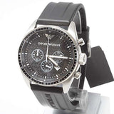 Buy Shop Emporio Armani Sportivo Chronograph Black Dial Black Rubber Strap Watch For Men - AR0527 USA Online