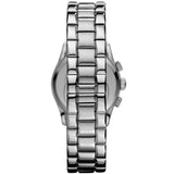 Buy Shop Emporio Armani Velente Chronograph Black Dial Silver Steel Strap Watch For Women - AR0674 USA Online