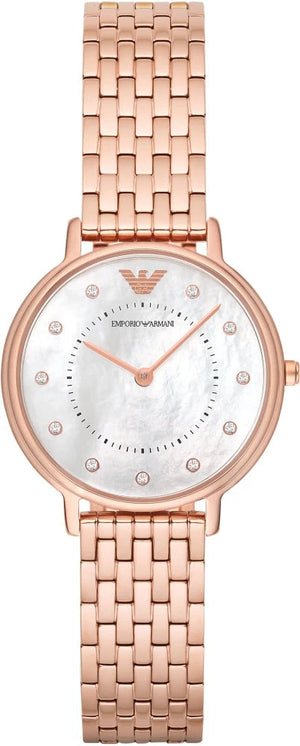 Buy Shop Emporio Armani Kappa Analog Mother of Pearl Dial Rose Gold Steel Strap Watch For Women - AR11006 USA Online
